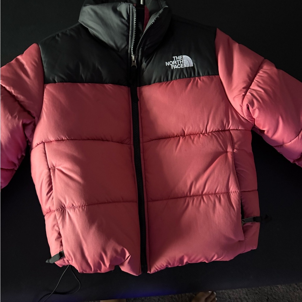 The North Face Red and Black Puffer Jacket